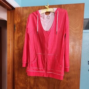 Cute Roxy distressed zippered hoodie